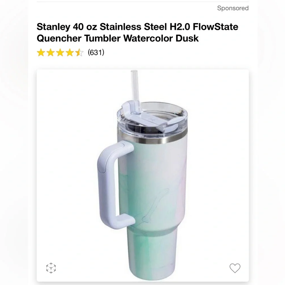 Stanley 40 oz Stainless‎ Steel H2.0 FlowState
Quencher Tumbler Watercolor Dusk - Picture 3 of 13